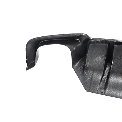 BMW F10 5-Series M-Sport - LED Style Wet Carbon Fiber Rear Diffuser