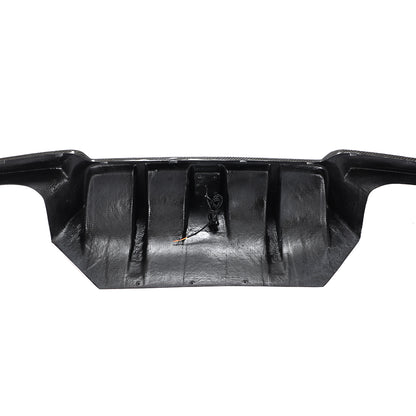 BMW F10 5-Series M-Sport - LED Style Wet Carbon Fiber Rear Diffuser