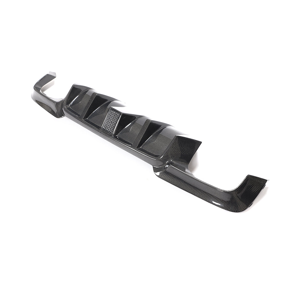 BMW F10 5-Series M-Sport - LED Style Wet Carbon Fiber Rear Diffuser