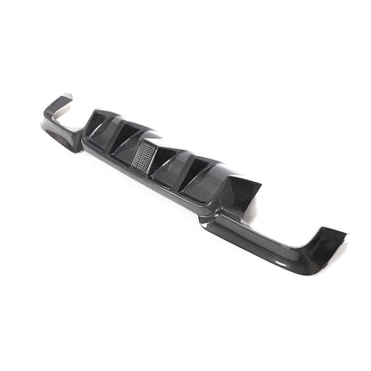BMW F10 5-Series M-Sport - LED Style Wet Carbon Fiber Rear Diffuser