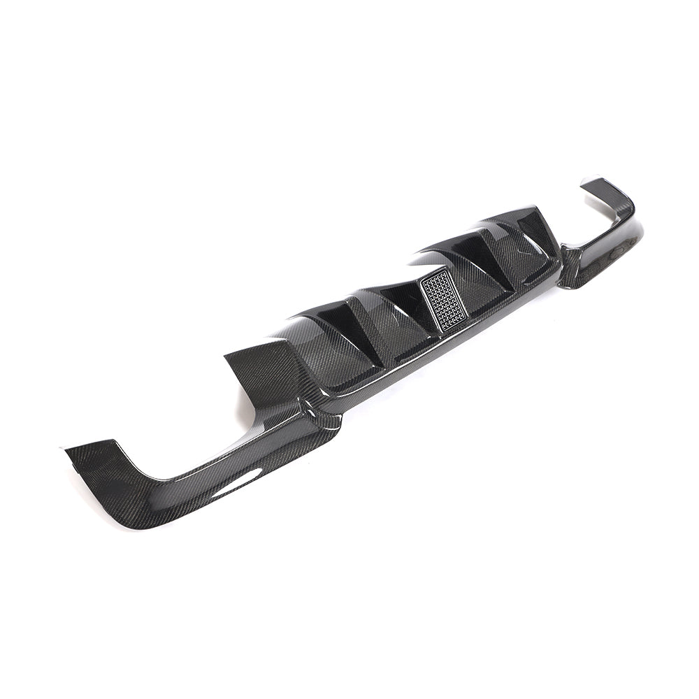 BMW F10 5-Series M-Sport - LED Style Wet Carbon Fiber Rear Diffuser