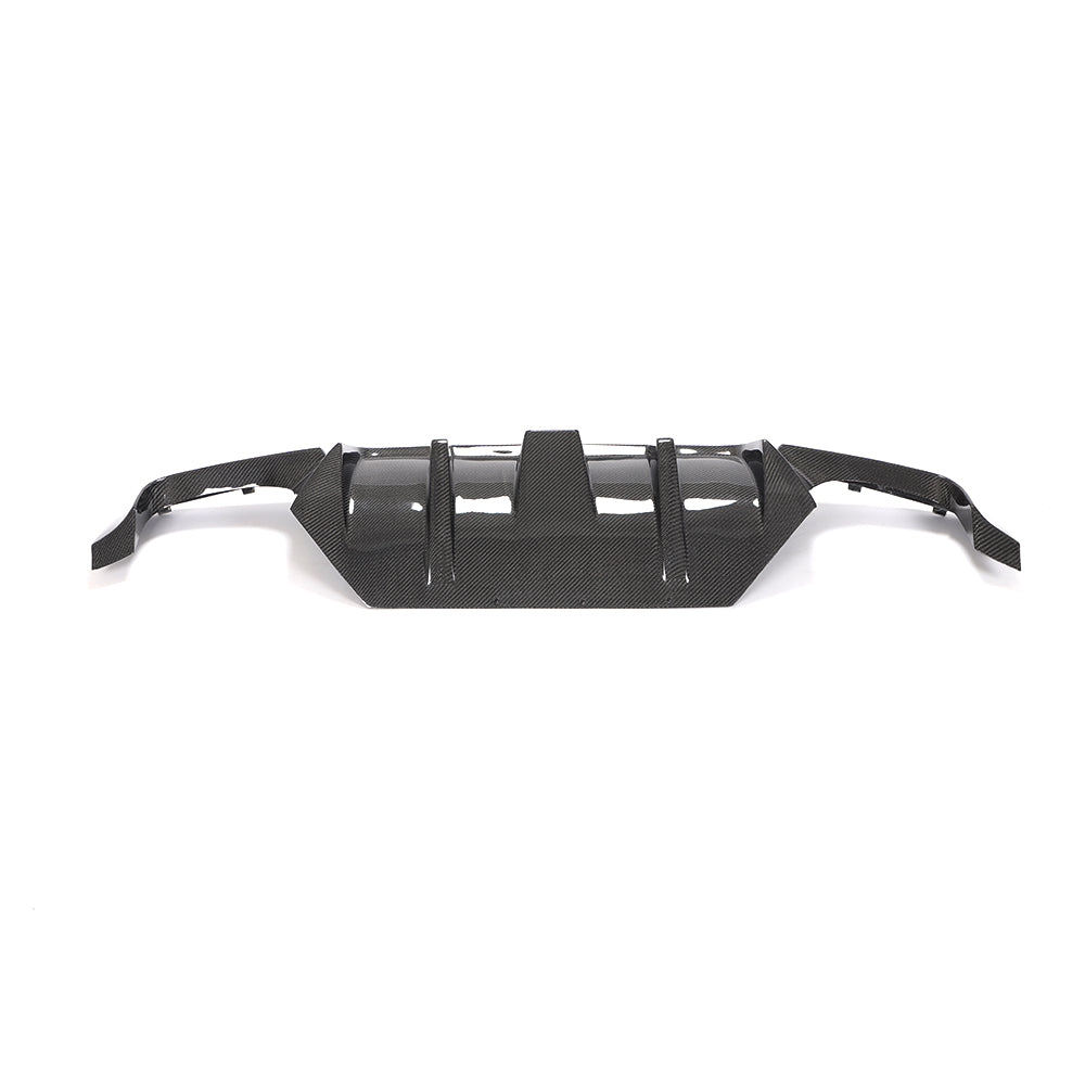 BMW F10 5-Series M-Sport - LED Style Wet Carbon Fiber Rear Diffuser
