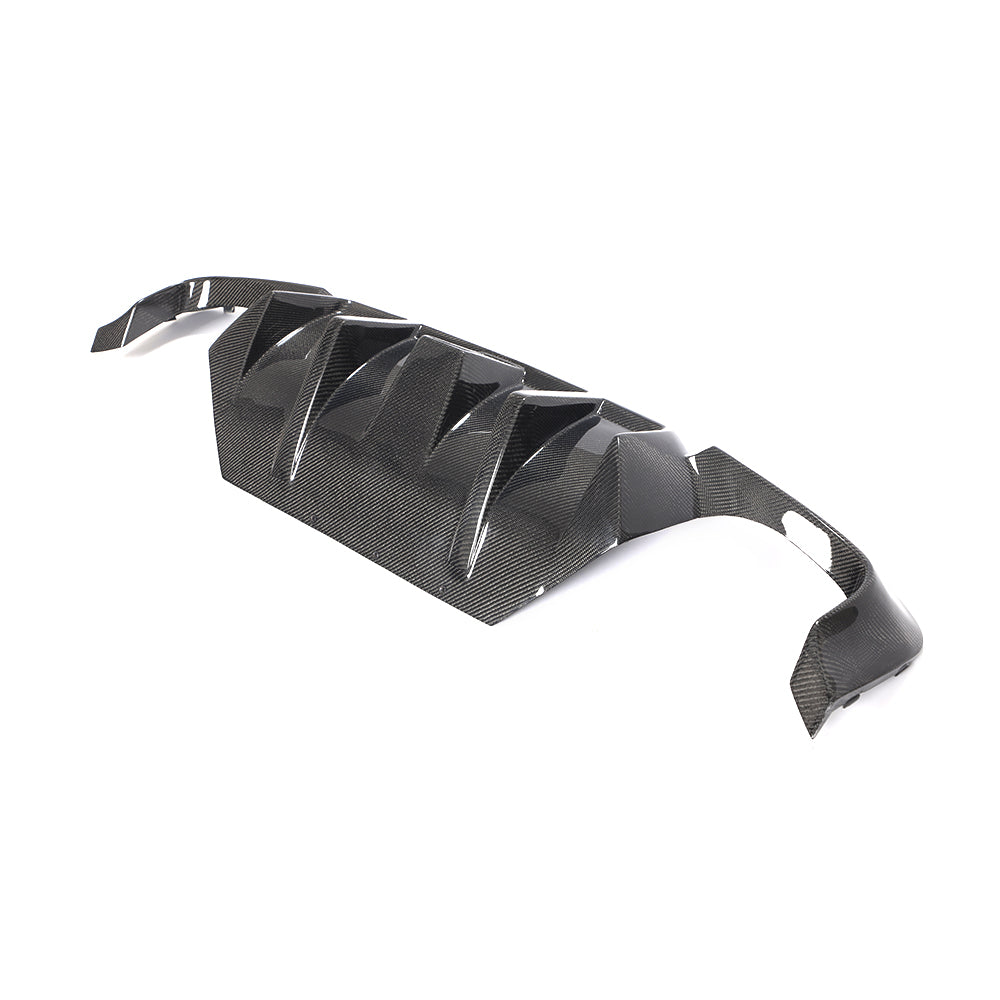 BMW F10 5-Series M-Sport - LED Style Wet Carbon Fiber Rear Diffuser
