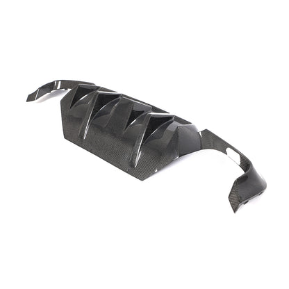 BMW F10 5-Series M-Sport - LED Style Wet Carbon Fiber Rear Diffuser