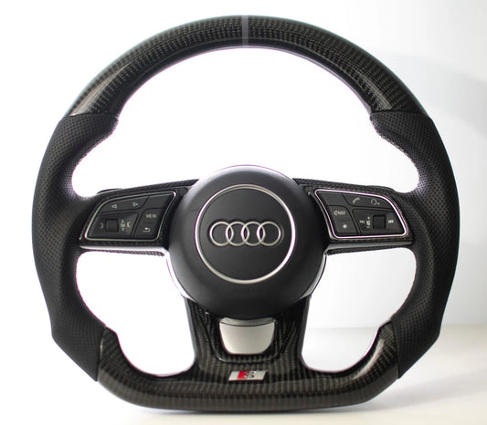 Audi B9 A3/S3/RS3 A4/S4 A5/S5/RS5 Carbon Fiber Steering Wheel 17-23