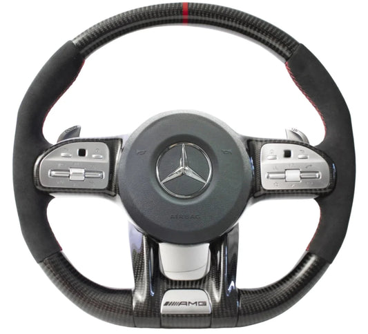 Mercedes Benz AMG 19-22 Facelift C/E/S/CLS/GT Carbon Fiber Steering Wheel