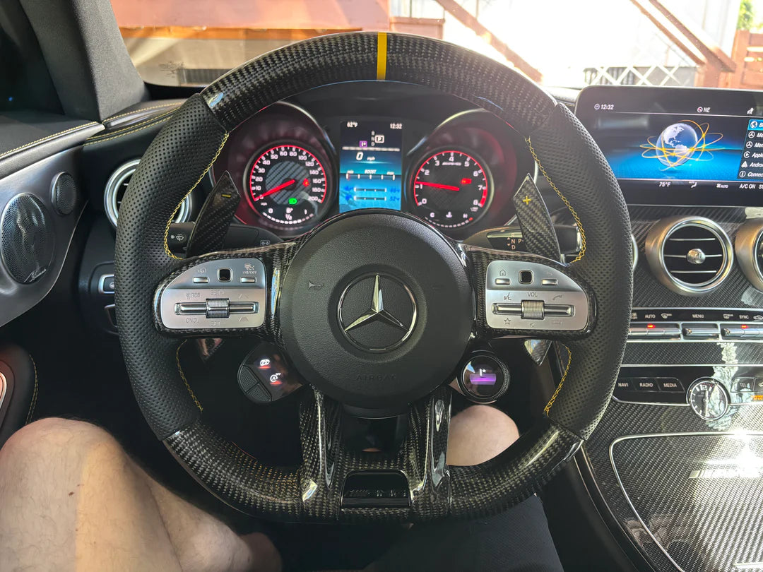 Mercedes Benz AMG 19-22 Facelift C/E/S/CLS/GT Carbon Fiber Steering Wheel